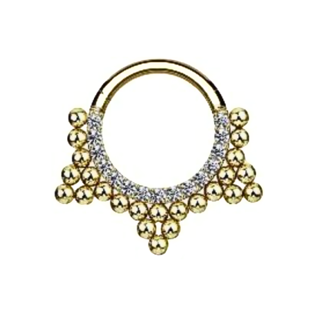 Beaded Sun Clicker Hoop