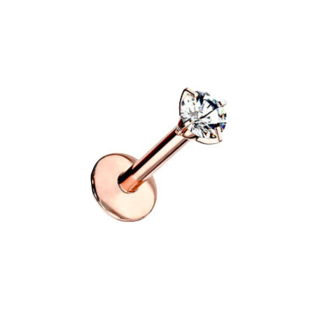 Rose gold Base simple CZ stud