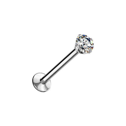 Silver Base simple CZ stud