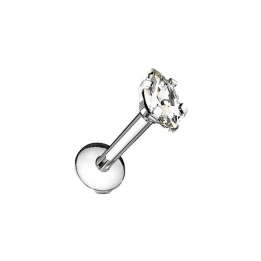 Oval shape CZ stud