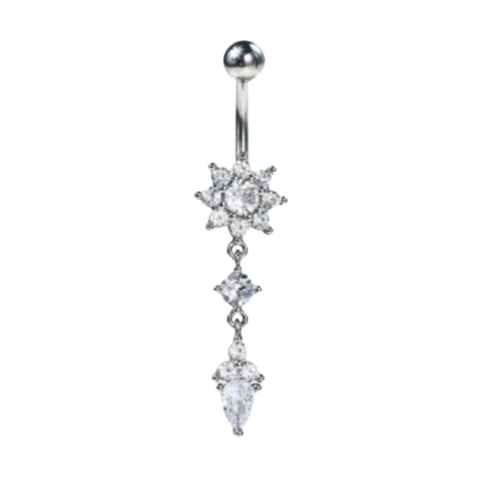 Flower diamond dangle