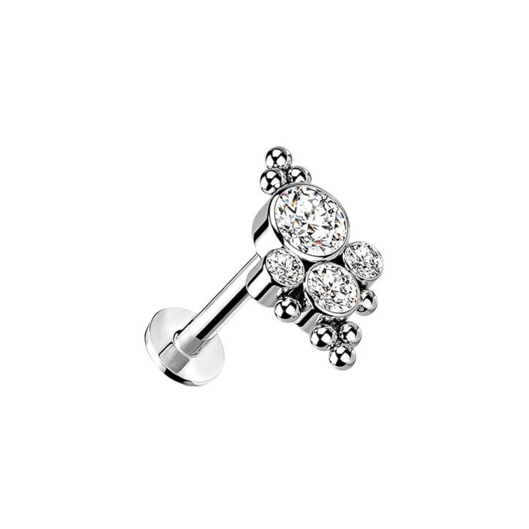 Ornamented Diamond-shape stud