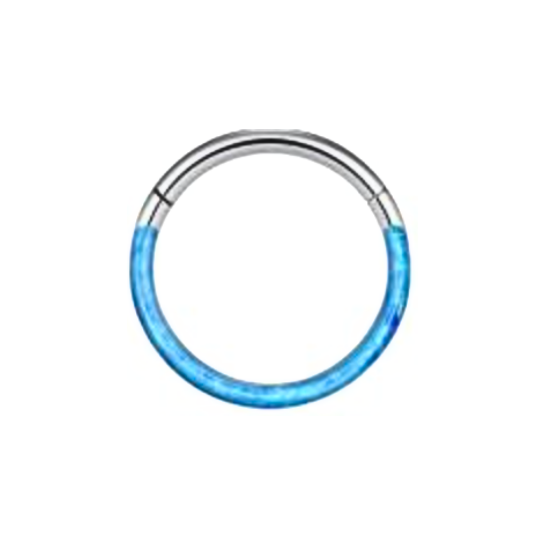 Blue Opal front face Hoop