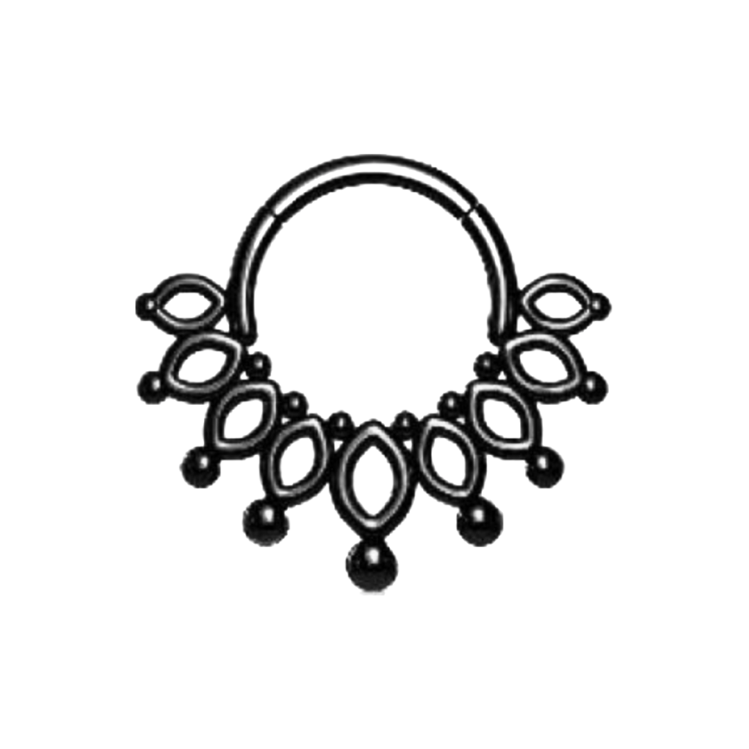 Beaded Crown Clicker Hoop