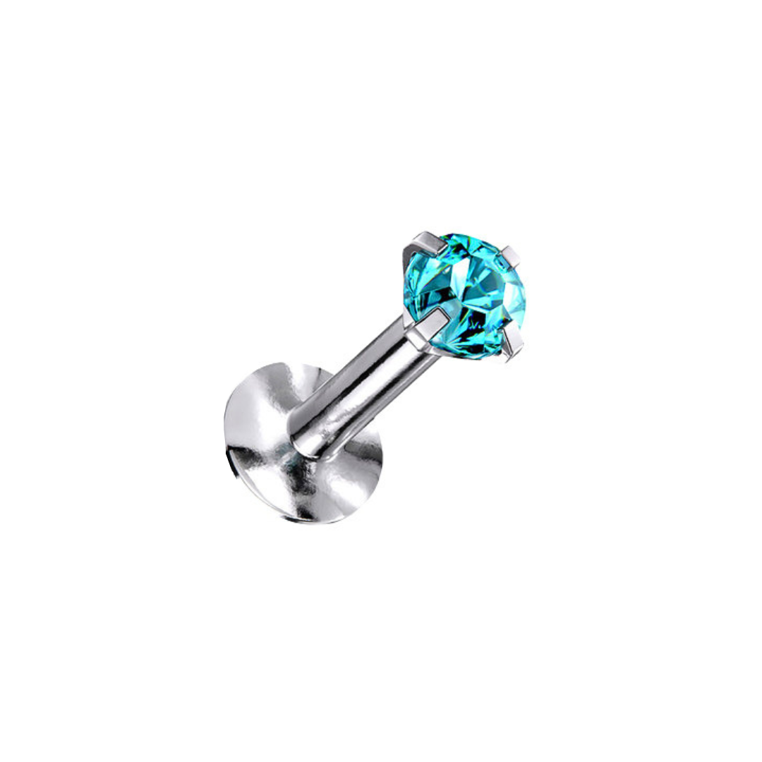 Silver Base simple CZ stud