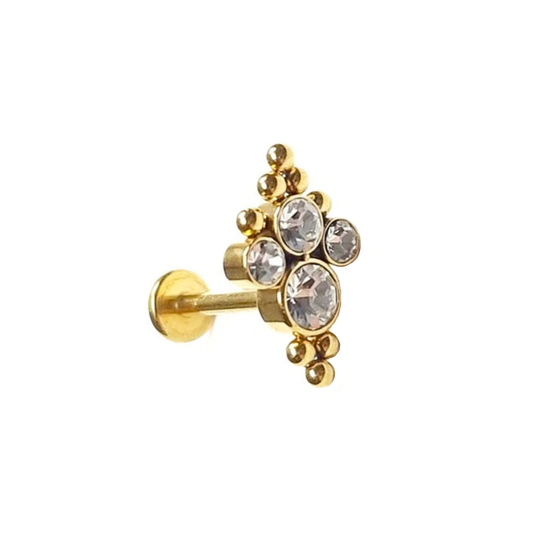 Ornamented Diamond-shape stud