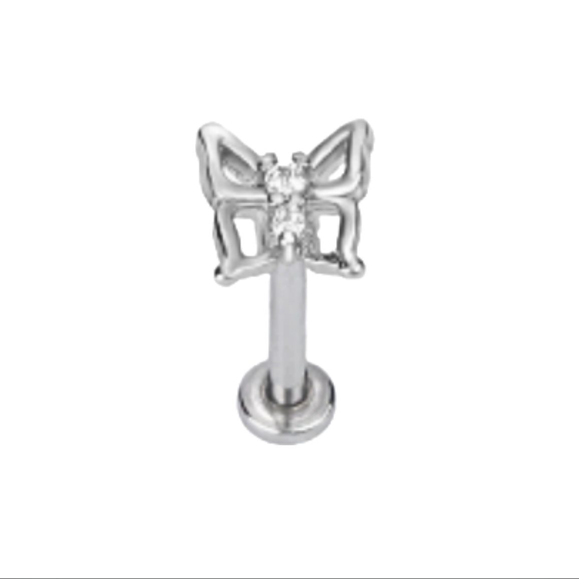 Butterfly outline stud